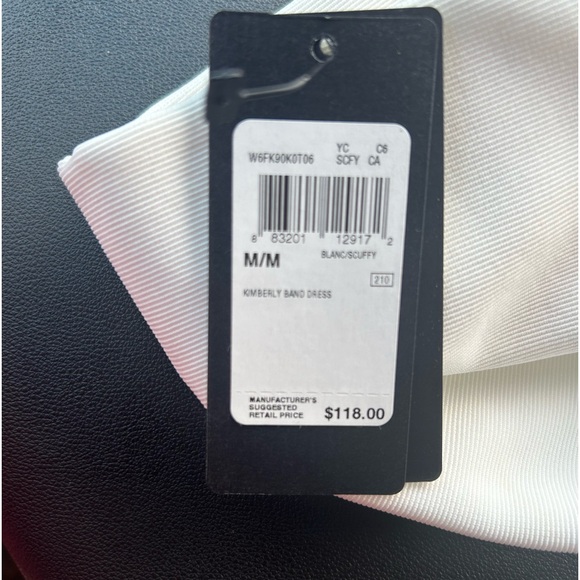 Guess White Body Con Drop Sleeve Dress - Picture 5 of 7